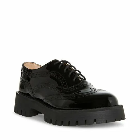 Women LANCE BLACK PATENT Black Patent Steve Madden Loafers and Flats