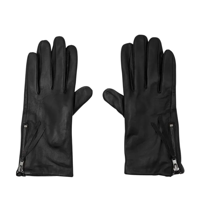 Women Leather Gloves 8211 Black Promod Hats And Gloves