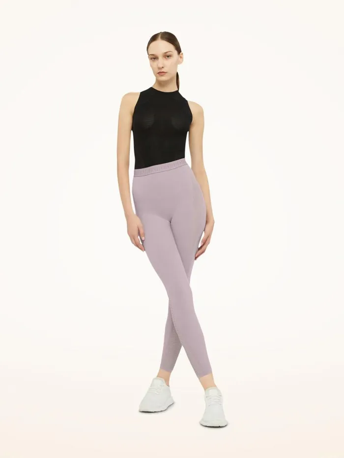 Women Leggings and Bikers Wolford Grid Net Leggings Mauve