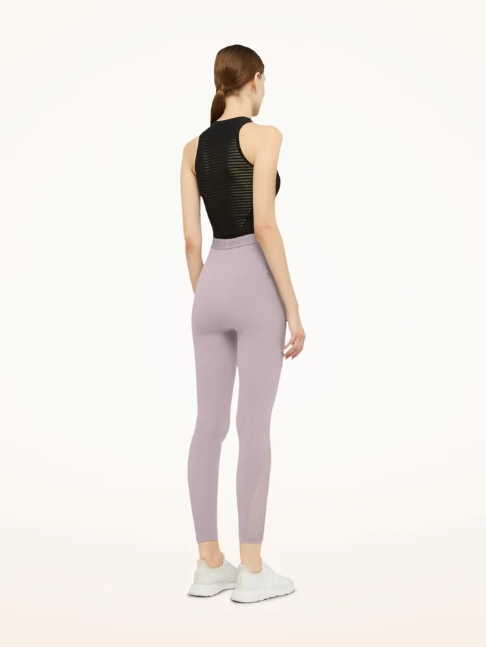 Women Leggings and Bikers Wolford Grid Net Leggings Mauve