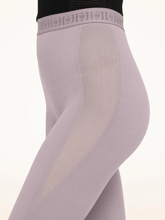Women Leggings and Bikers Wolford Grid Net Leggings Mauve