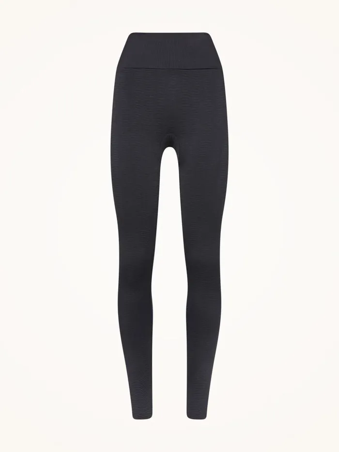 Women Leggings and Bikers Wolford The WOW Wellness Leggings Black Logo