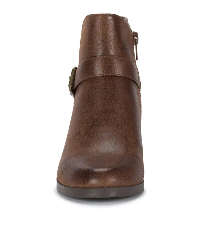 Women Lexis Block Heel Bootie Brush Brown Croco Baretraps Booties
