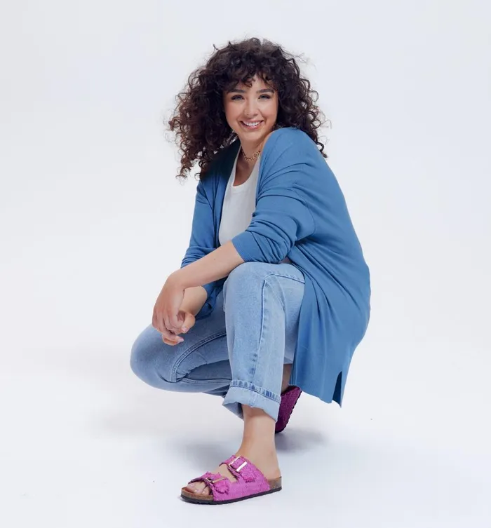 Women Lightweight Knit Cardigan 8211 Blue Promod Jumpers And Cardigans