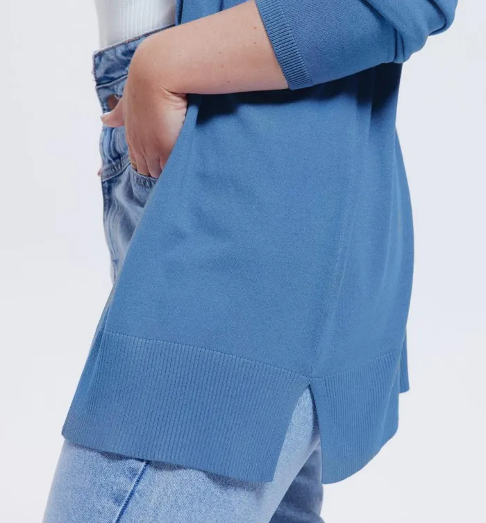 Women Lightweight Knit Cardigan 8211 Blue Promod Jumpers And Cardigans Women Lightweight Knit Cardigan 8211 Blue Promod Jumpers And Cardigans