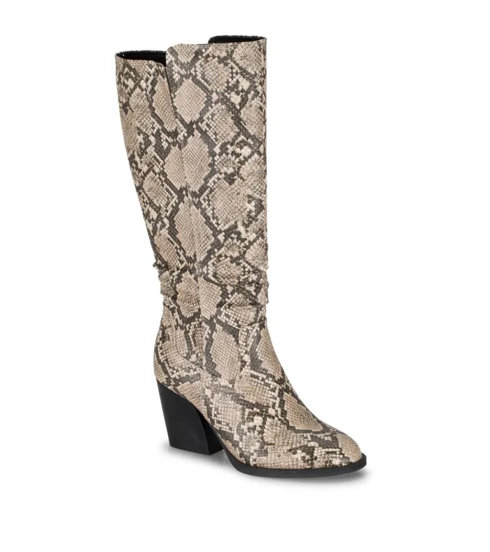 Women Lilly Tall Boot Natural Snake Baretraps Knee High Boots