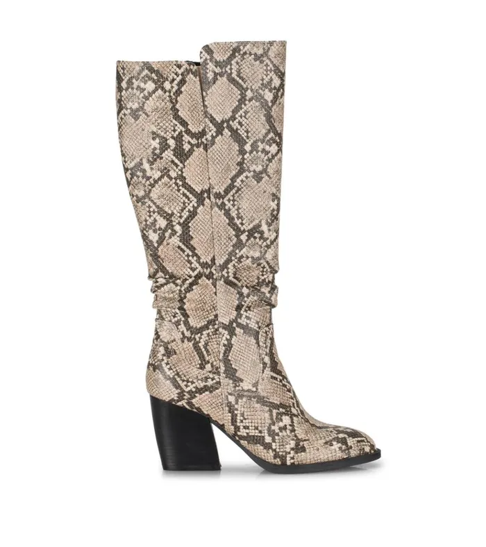Women Lilly Tall Boot Natural Snake Baretraps Knee High Boots