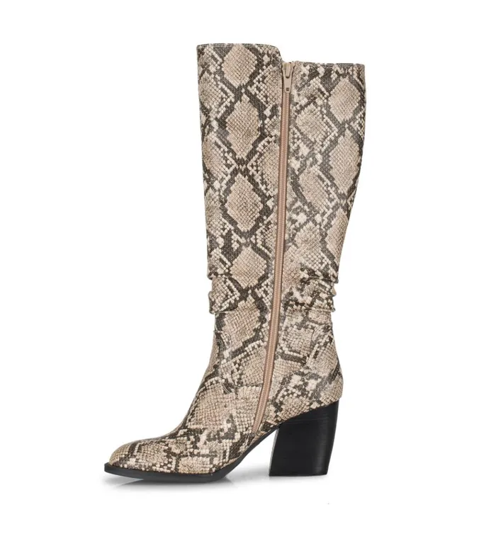 Women Lilly Tall Boot Natural Snake Baretraps Knee High Boots