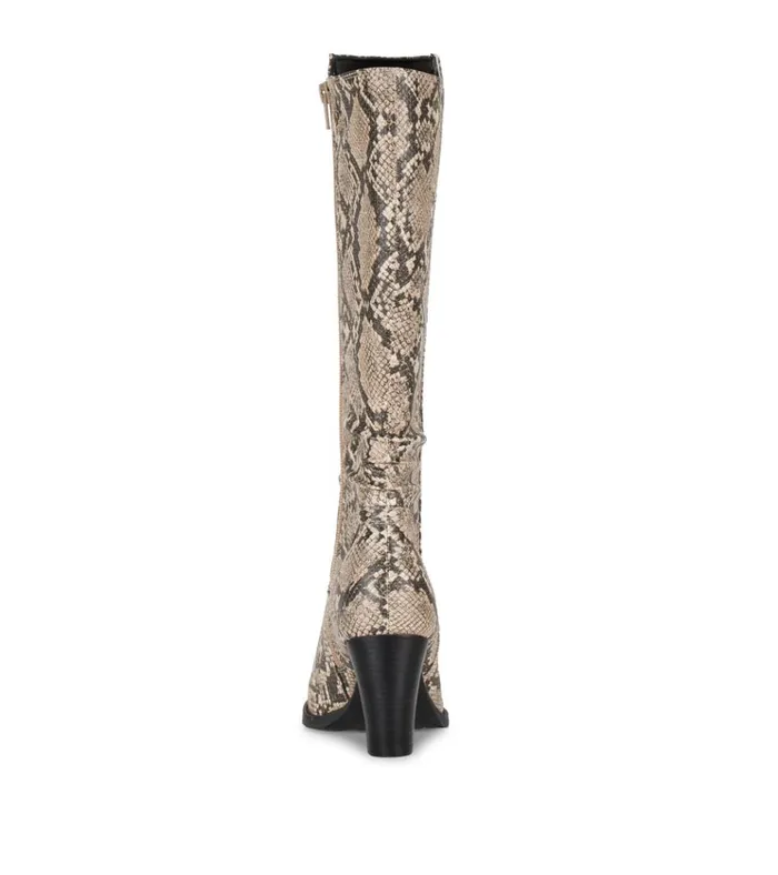 Women Lilly Tall Boot Natural Snake Baretraps Knee High Boots