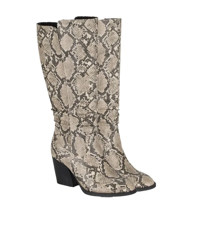 Women Lilly Tall Boot Natural Snake Baretraps Knee High Boots