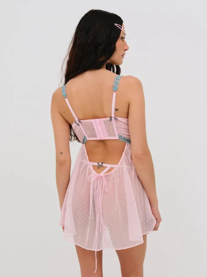Women Lingerie For Love and Lemons Anya Slip Dress Pink Women Lingerie For Love and Lemons Anya Slip Dress Pink