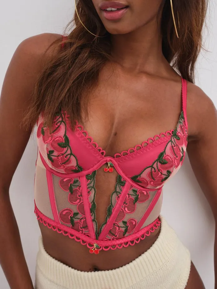 Women Lingerie For Love and Lemons Cherie Bustier Red