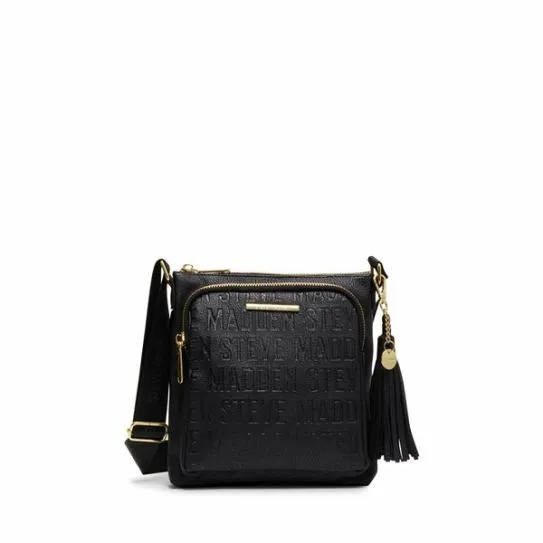 Women LOGO CROSSBODY BLACK Black Steve Madden Crossbody Bags