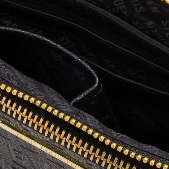 Women LOGO CROSSBODY BLACK Black Steve Madden Crossbody Bags Women LOGO CROSSBODY BLACK Black Steve Madden Crossbody Bags