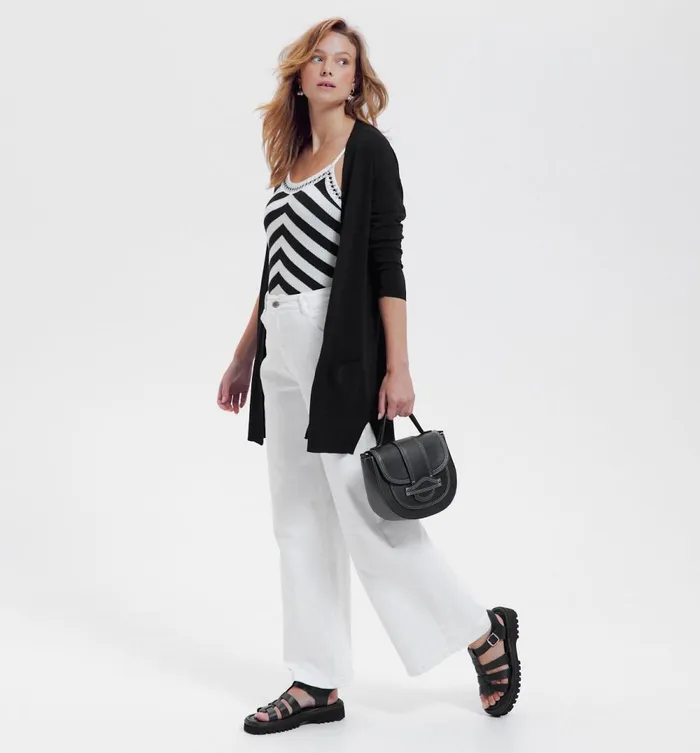 Women Long Lightweight Cardigan 8211 Black Promod Jumpers And Cardigans Women Long Lightweight Cardigan 8211 Black Promod Jumpers And Cardigans