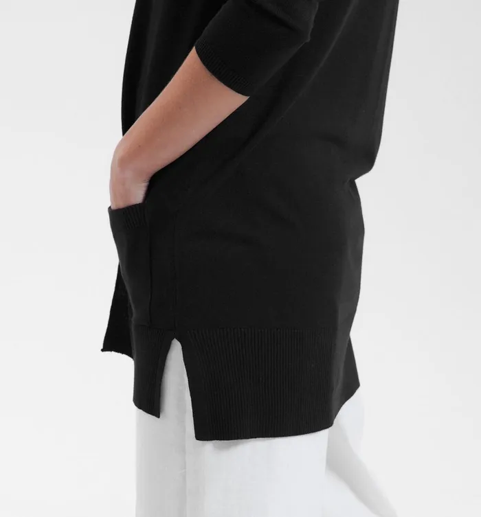 Women Long Lightweight Cardigan 8211 Black Promod Jumpers And Cardigans Women Long Lightweight Cardigan 8211 Black Promod Jumpers And Cardigans