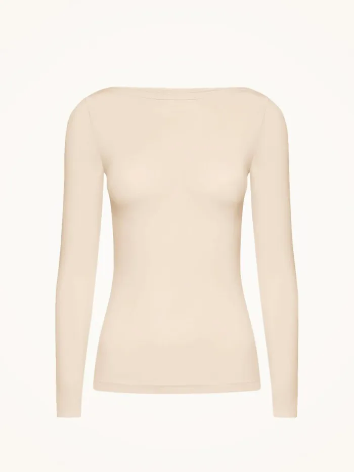 Women Longsleeved Tops Wolford Buenos Aires Top Long Sleeves Cafe Au Lait