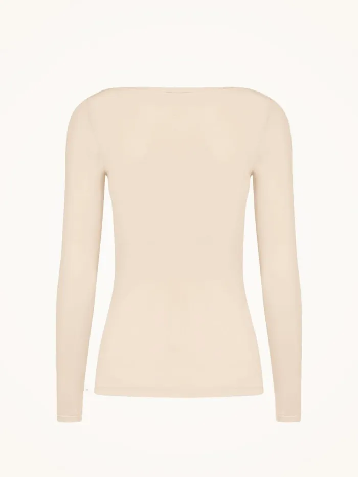 Women Longsleeved Tops Wolford Buenos Aires Top Long Sleeves Cafe Au Lait