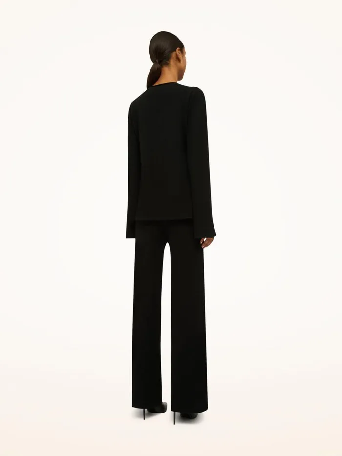Women Longsleeved Tops Wolford Cashmere A Shape Top Long Sleeves Black Women Longsleeved Tops Wolford Cashmere A Shape Top Long Sleeves Black