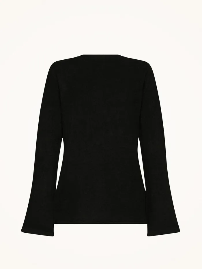 Women Longsleeved Tops Wolford Cashmere A Shape Top Long Sleeves Black Women Longsleeved Tops Wolford Cashmere A Shape Top Long Sleeves Black