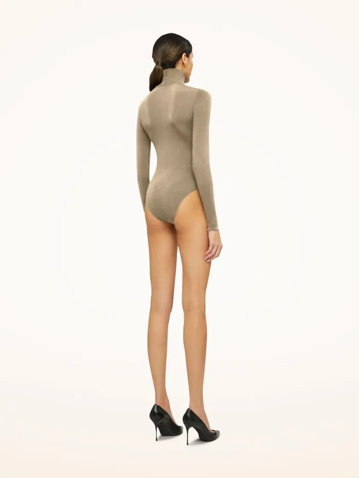 Women Longsleeve Bodies Wolford Colorado Body Cafegrave Au Lait
