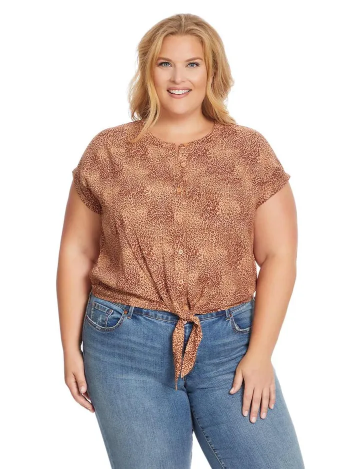 Women Louelle Blouse In Winding Leopard Jessica Simpson Tops and Tees