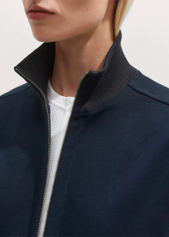 Women Luxe Travel Tailoring Layering Jacket Navy MEEM