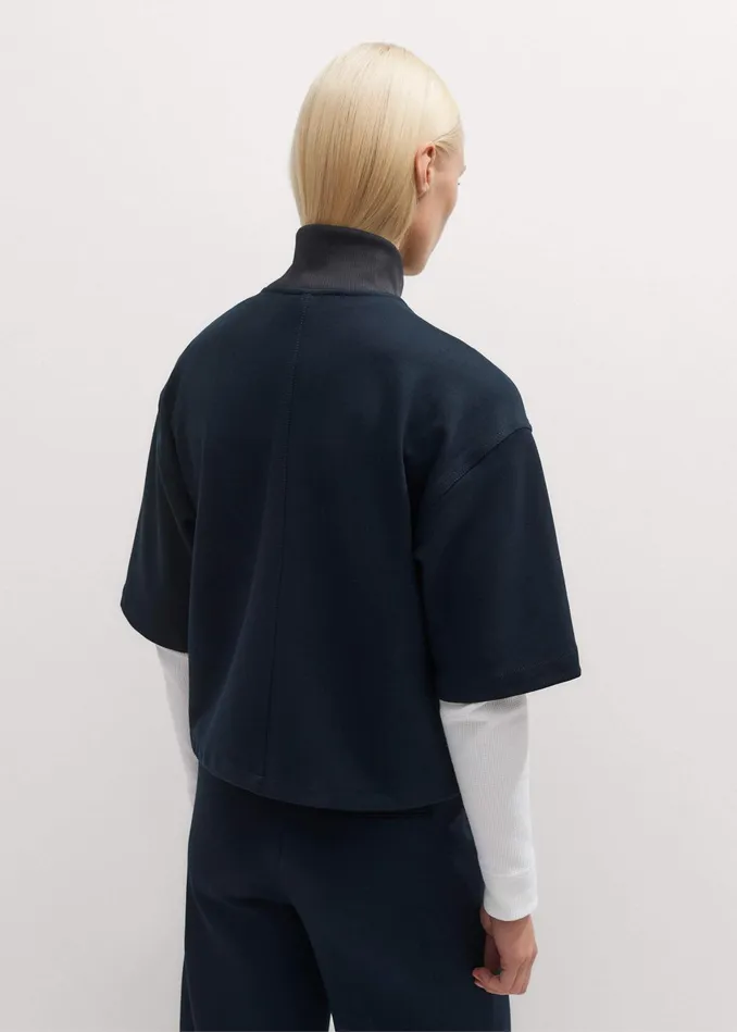 Women Luxe Travel Tailoring Layering Jacket Navy MEEM