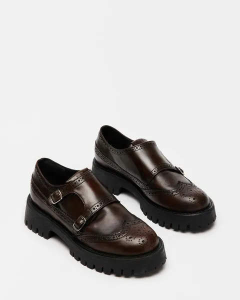 Women LYNDELL BROWN LEATHER Brown Leather Steve Madden Loafers and Flats Women LYNDELL BROWN LEATHER Brown Leather Steve Madden Loafers and Flats