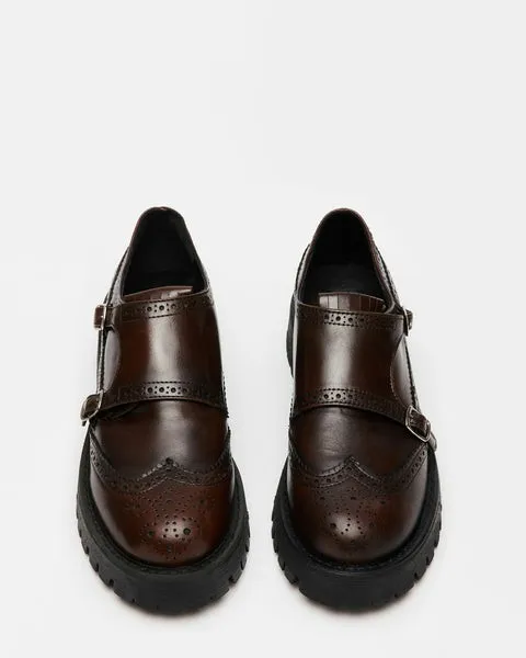 Women LYNDELL BROWN LEATHER Brown Leather Steve Madden Loafers and Flats Women LYNDELL BROWN LEATHER Brown Leather Steve Madden Loafers and Flats