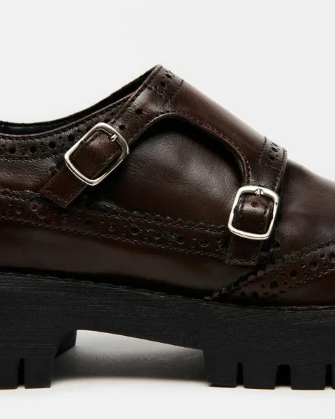 Women LYNDELL BROWN LEATHER Brown Leather Steve Madden Loafers and Flats Women LYNDELL BROWN LEATHER Brown Leather Steve Madden Loafers and Flats