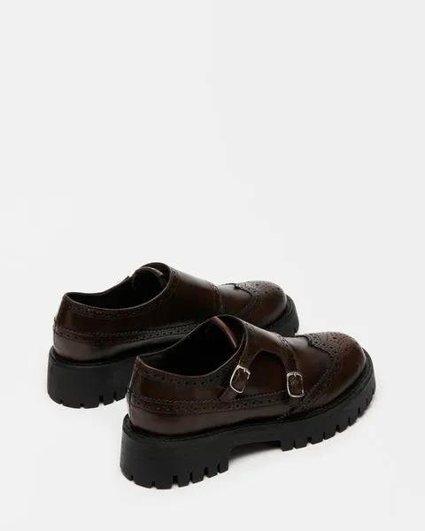 Women LYNDELL BROWN LEATHER Brown Leather Steve Madden Loafers and Flats Women LYNDELL BROWN LEATHER Brown Leather Steve Madden Loafers and Flats