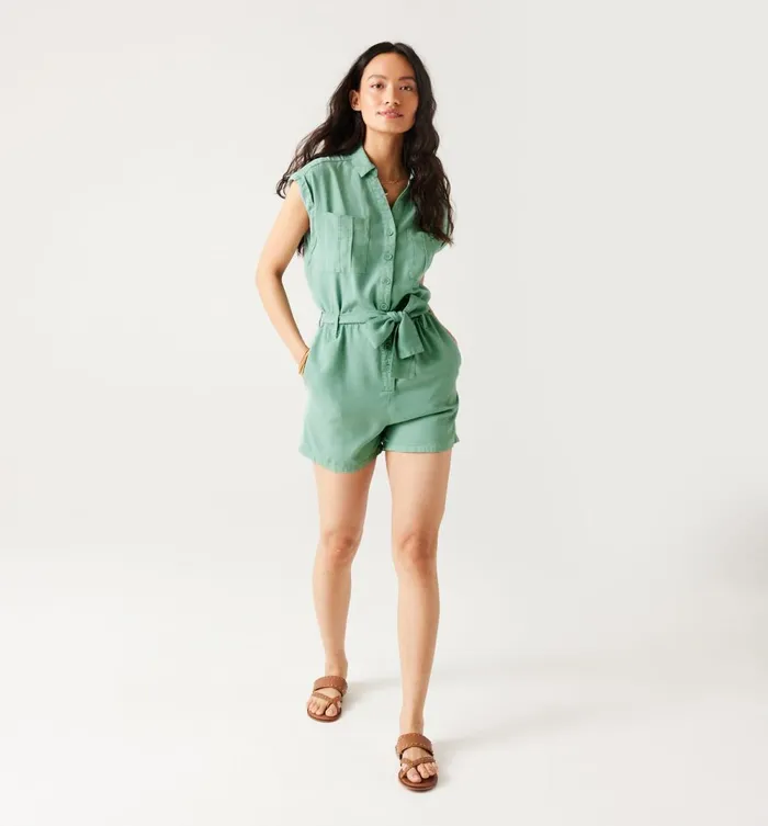 Women Lyocell Shorts Jumpsuit 8211 Turquoise Promod Jumpsuits And Playsuits Women Lyocell Shorts Jumpsuit 8211 Turquoise Promod Jumpsuits And Playsuits