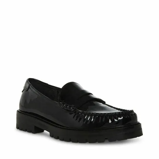 Women MADELYN BLACK PATENT Black Patent Steve Madden Loafers and Flats Women MADELYN BLACK PATENT Black Patent Steve Madden Loafers and Flats