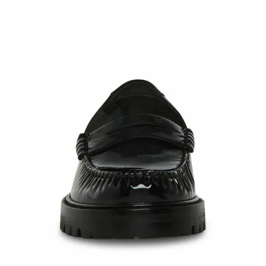 Women MADELYN BLACK PATENT Black Patent Steve Madden Loafers and Flats Women MADELYN BLACK PATENT Black Patent Steve Madden Loafers and Flats