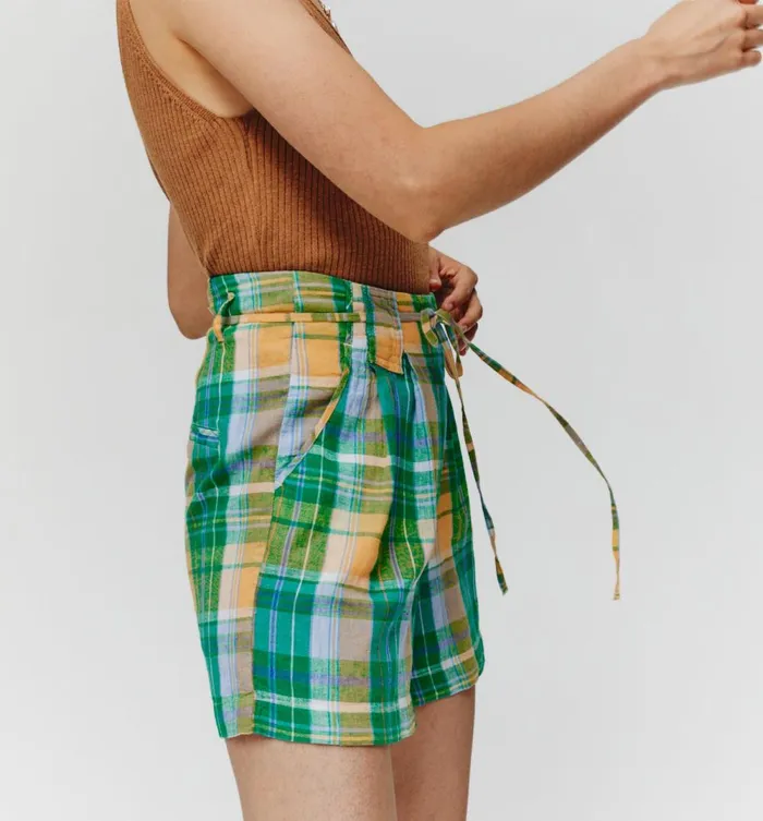 Women Madras Checked Shorts 8211 Multicolour Checks Promod Shorts Women Madras Checked Shorts 8211 Multicolour Checks Promod Shorts