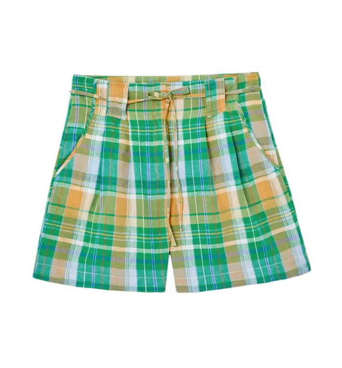 Women Madras Checked Shorts 8211 Multicolour Checks Promod Shorts Women Madras Checked Shorts 8211 Multicolour Checks Promod Shorts