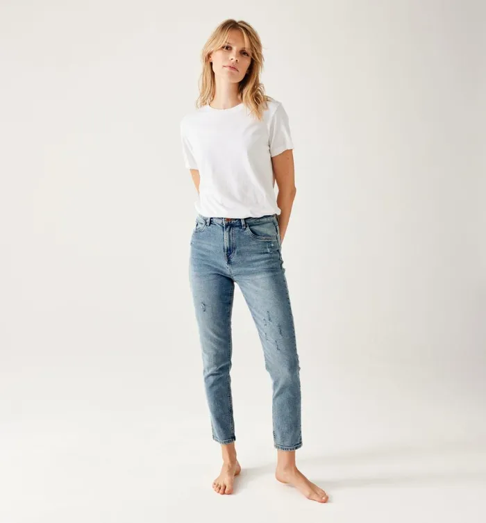 Women Marcel HighWaist Mom Jeans 8211 Medium Denim Promod Jeans