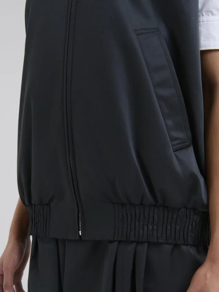 Women Marni Coats and Jackets Taffeta Bomber Vest With Marni Symbol