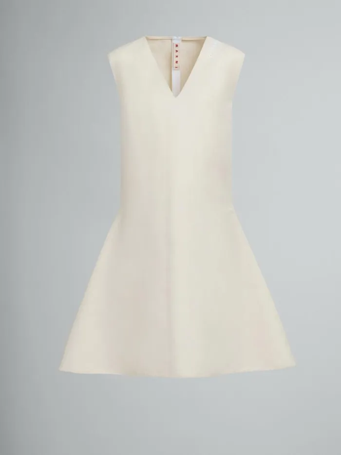 Women Marni Dresses Loose Fit Cotton Dress With Marni Symbol