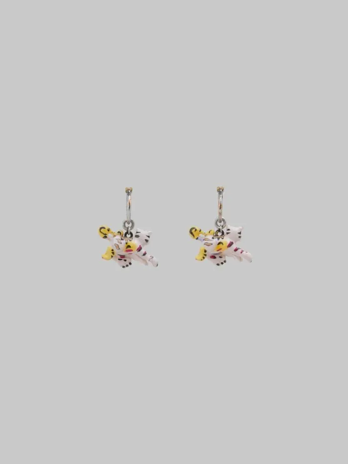 Women Marni Earrings Hook Earrings With Tiger Pendants