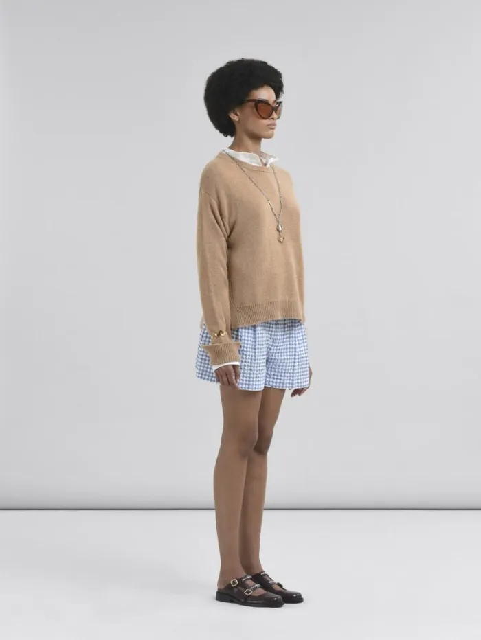 Women Marni Knitwear Boxy Cashmere Jumper With Marni Symbol