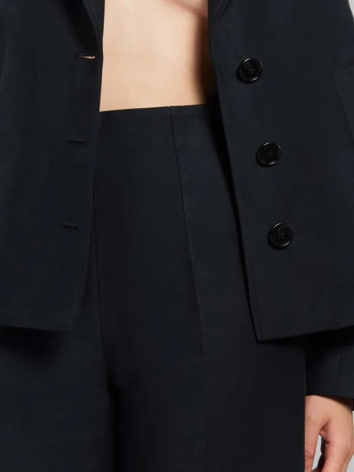 Women Marni Pants Black Cady Cropped Trousers