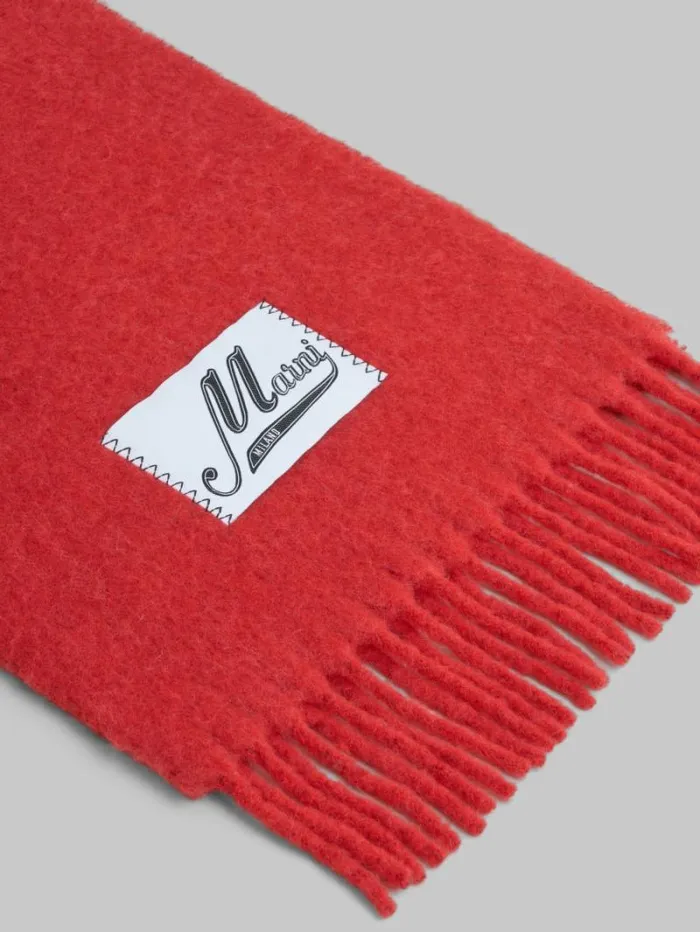 Women Marni Scarves Red Alpaca Scarf