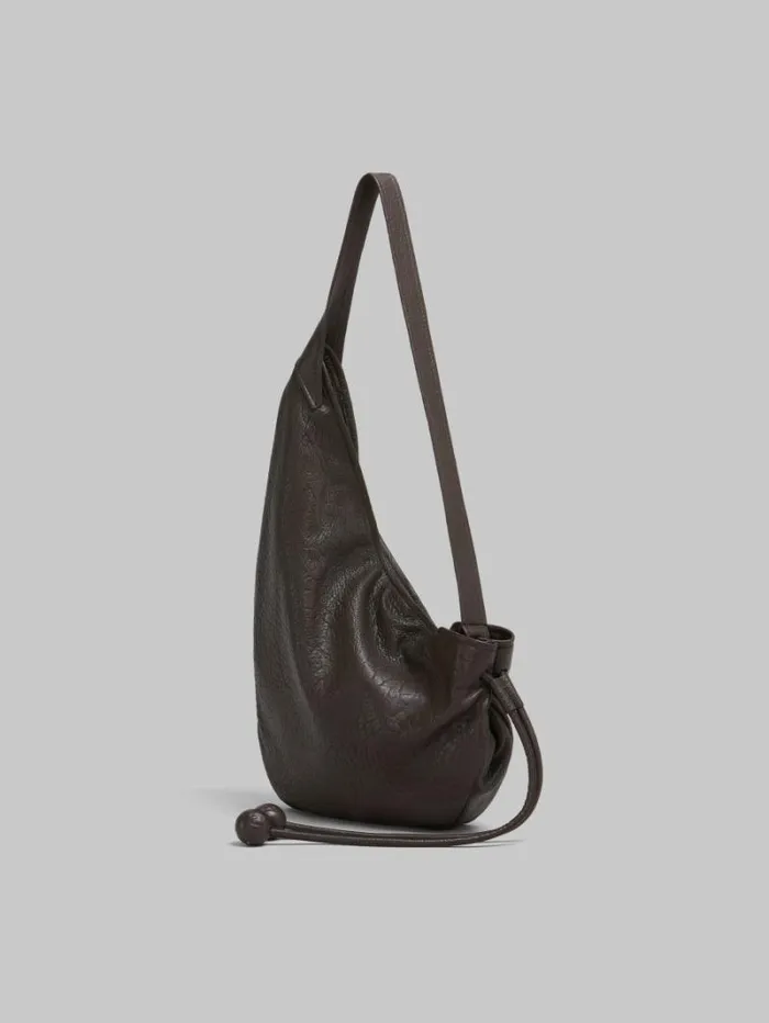 Women Marni Shoulder Bags Small Brown Nappa Hobo Bag
