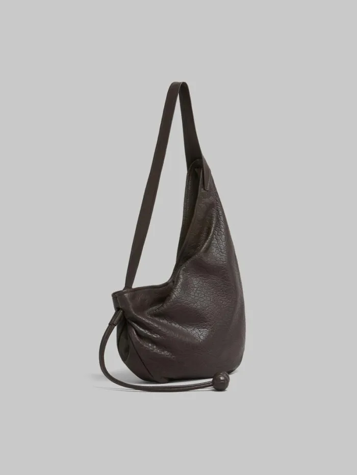 Women Marni Shoulder Bags Small Brown Nappa Hobo Bag