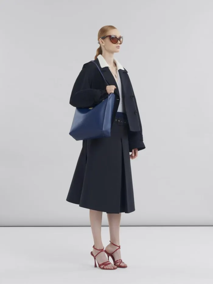 Women Marni Skirts Black Cotton ALine Skirt With Marni Symbol