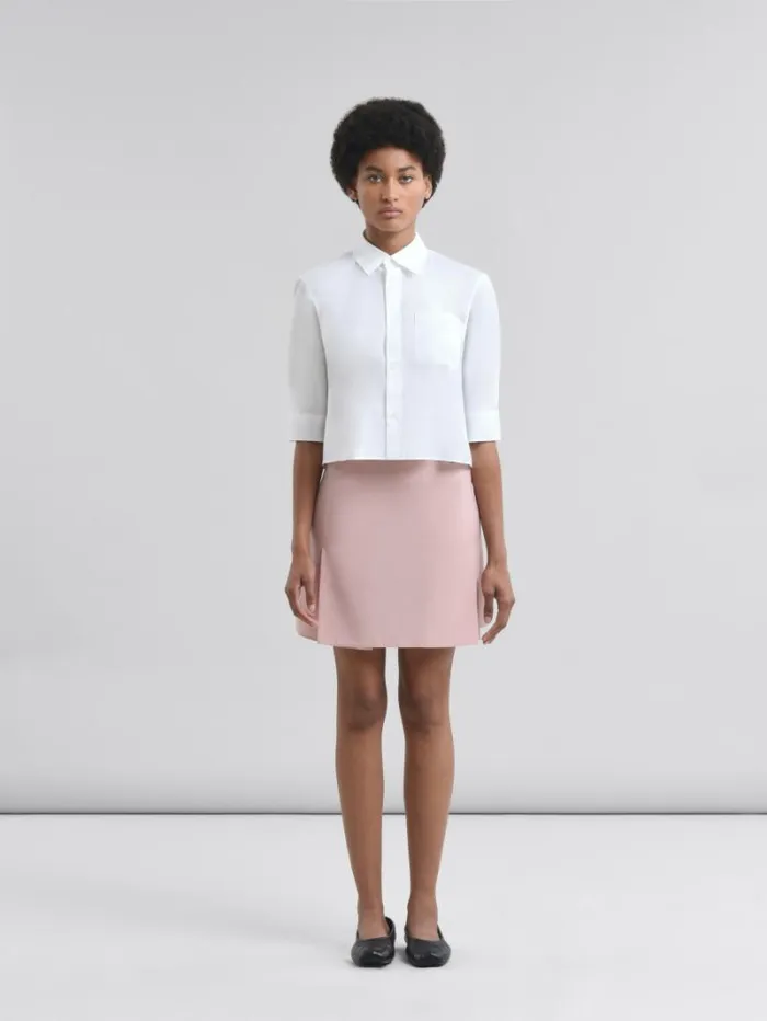 Women Marni Skirts Pink Stretch Wool Mini Skirt