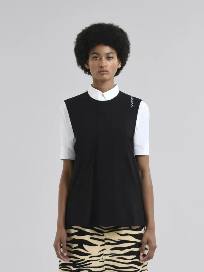 Women Marni Tops and Tshirts Wool Blend Top With Marni Symbol