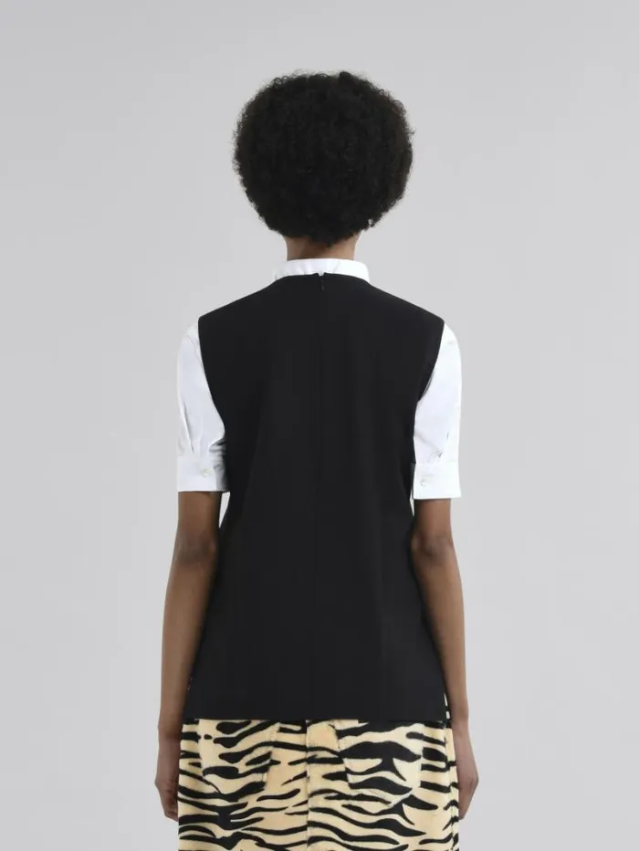 Women Marni Tops and Tshirts Wool Blend Top With Marni Symbol